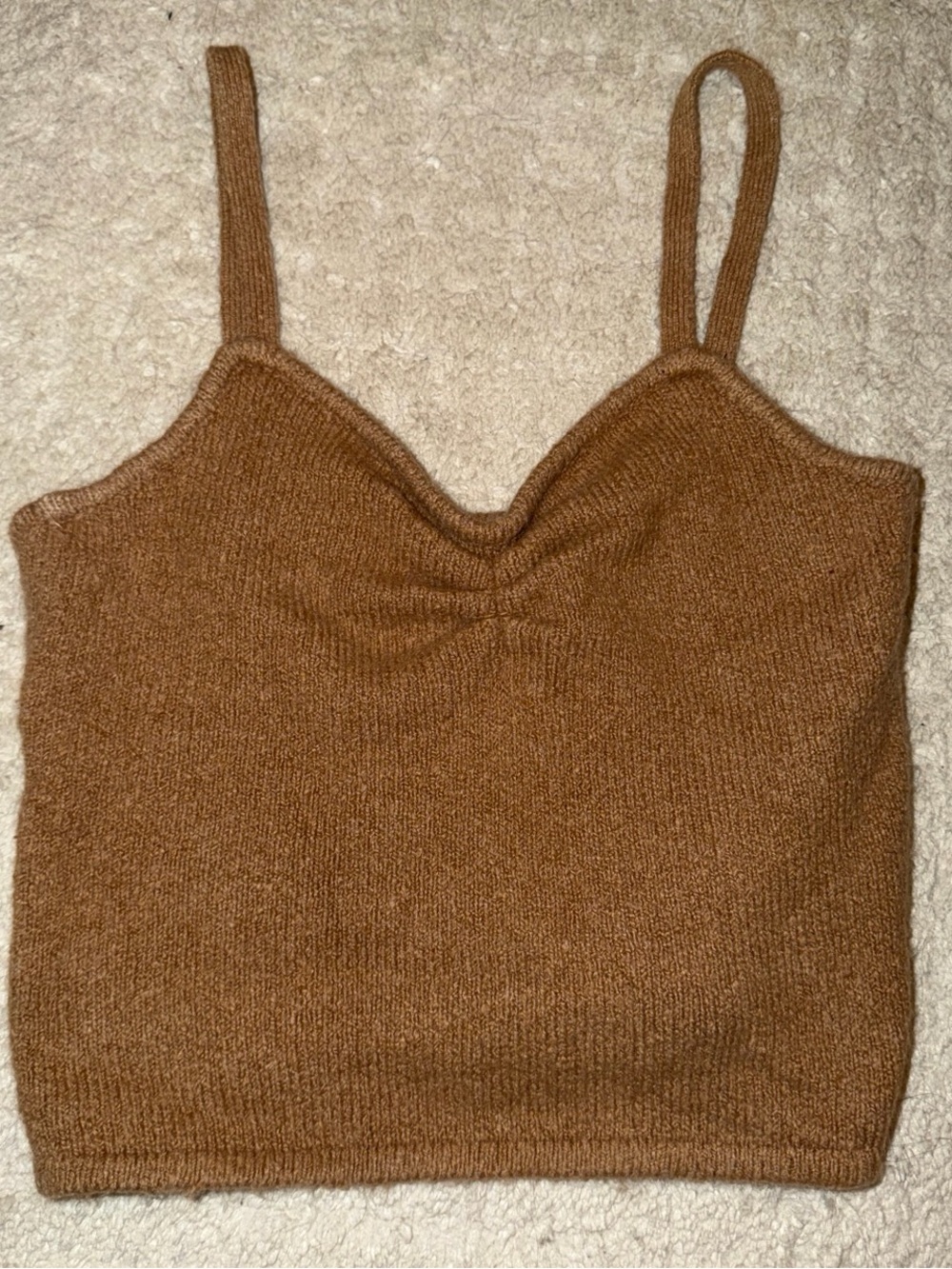 Madewell Brown Knit Cami Tank Top